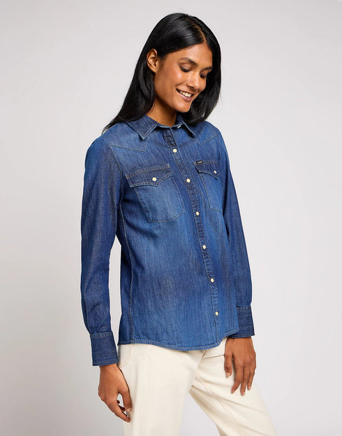 Lee Women's Regular Western Shirt In Through The Woods